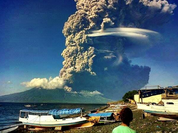 Mount Sangeang Api Indonesia Erupts