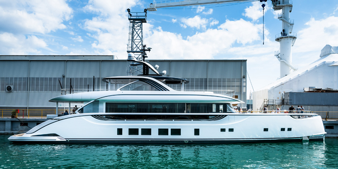 First Dynamiq superyacht hits the water in Tuscany