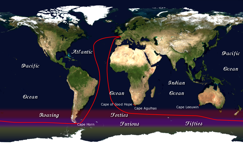 Vendee Globe Race Route MAp