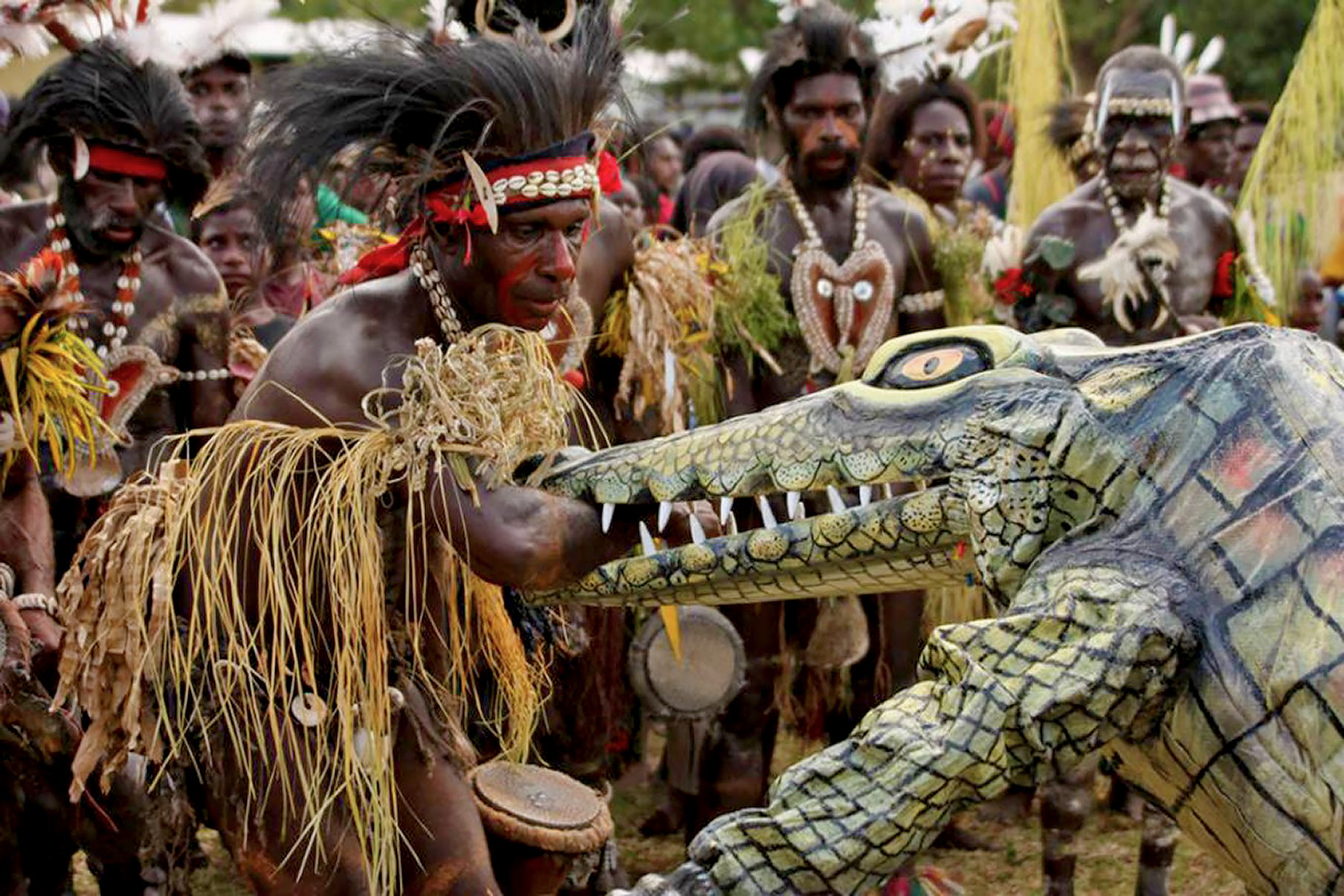 Crocodile men of Papua New Guinea.