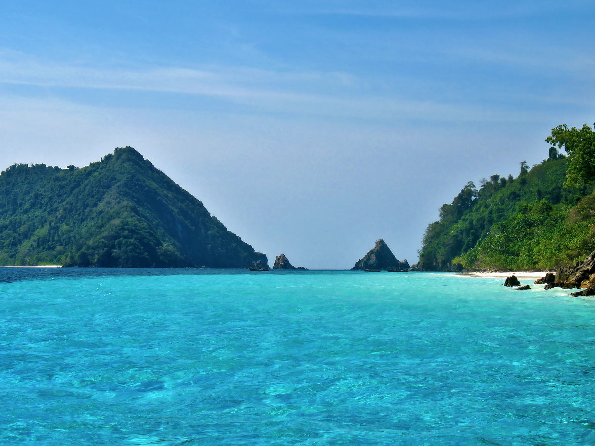 Myanmar sea by superyacht.