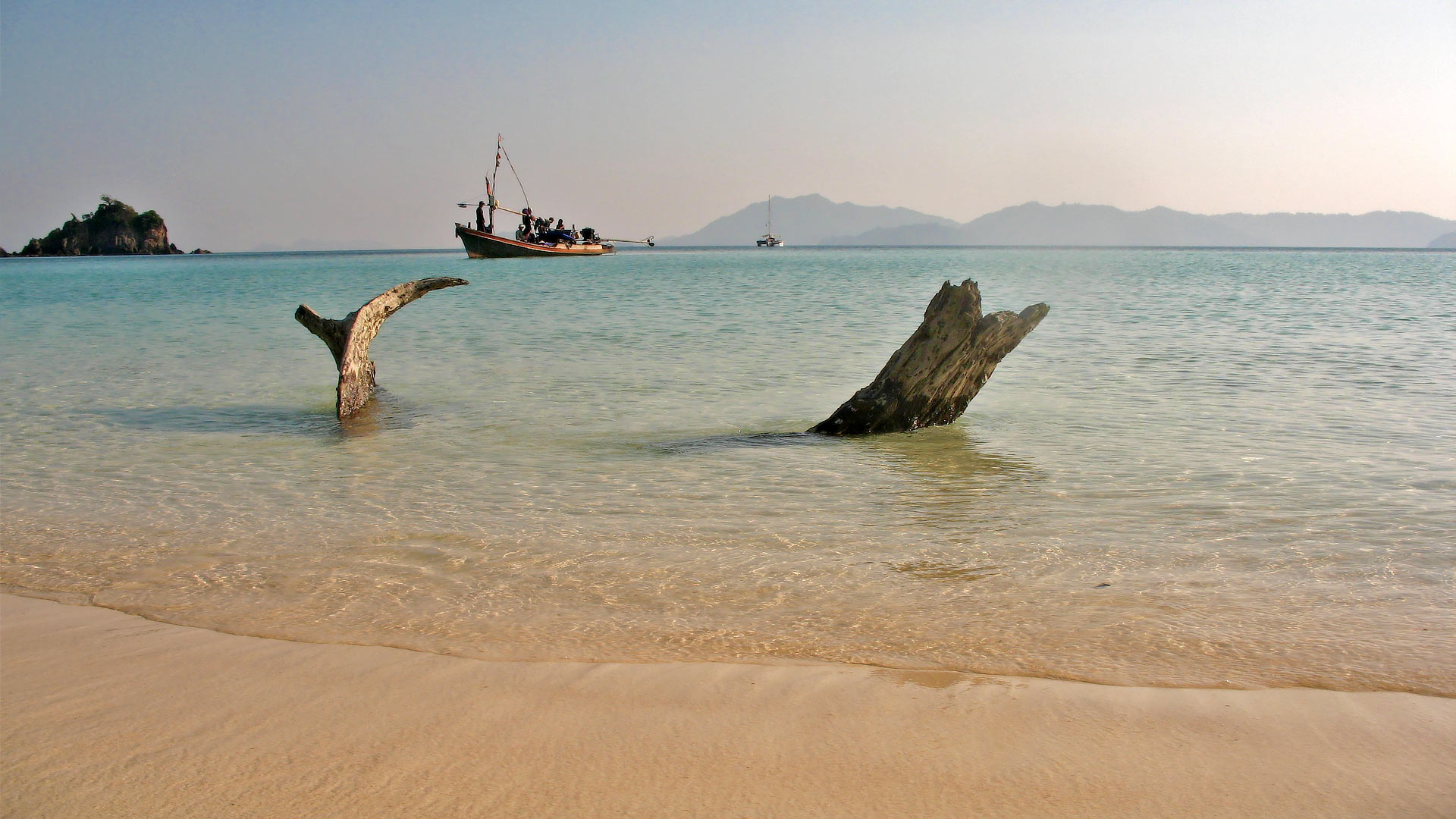 Island scene in the Mergui Archipelago Myanmar by superyacht.