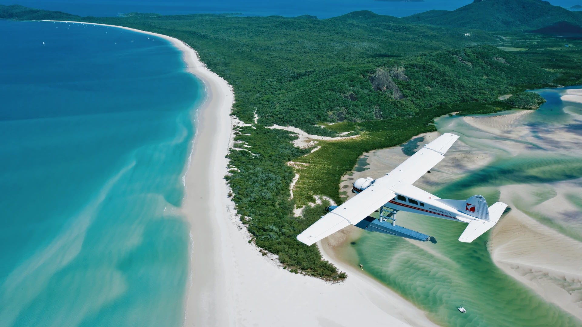 Aerial view of the Whitsundays.