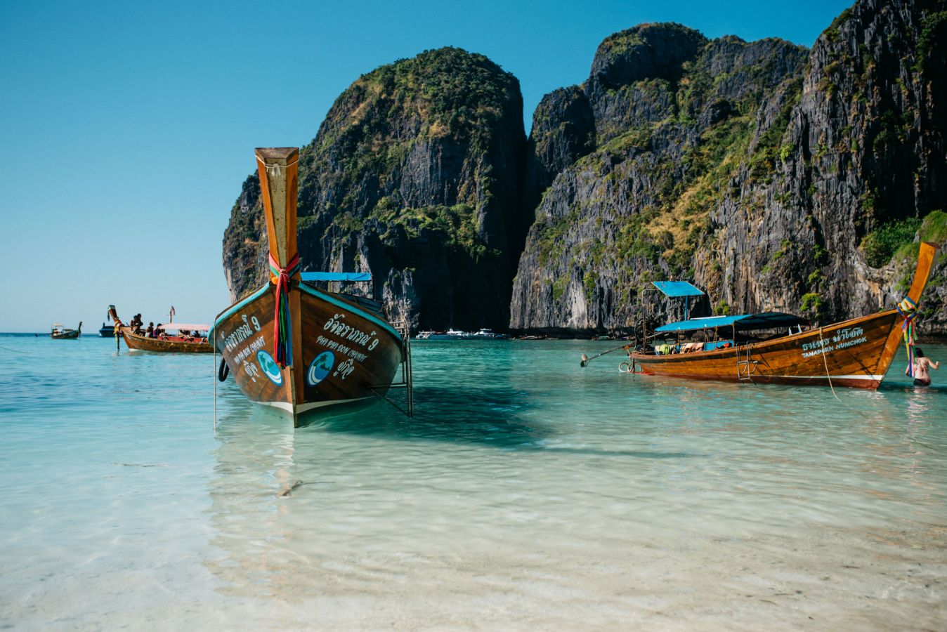 Boat in Koh Phi Phi, Thailand.