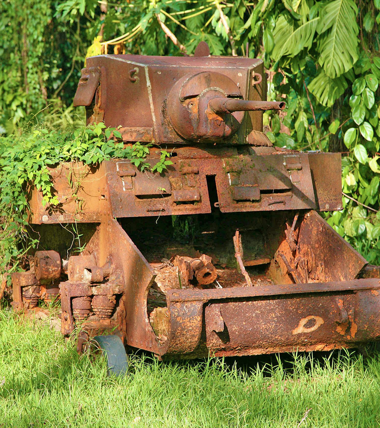 US World War 2 M3 Stuart Tank, Solomon Islands