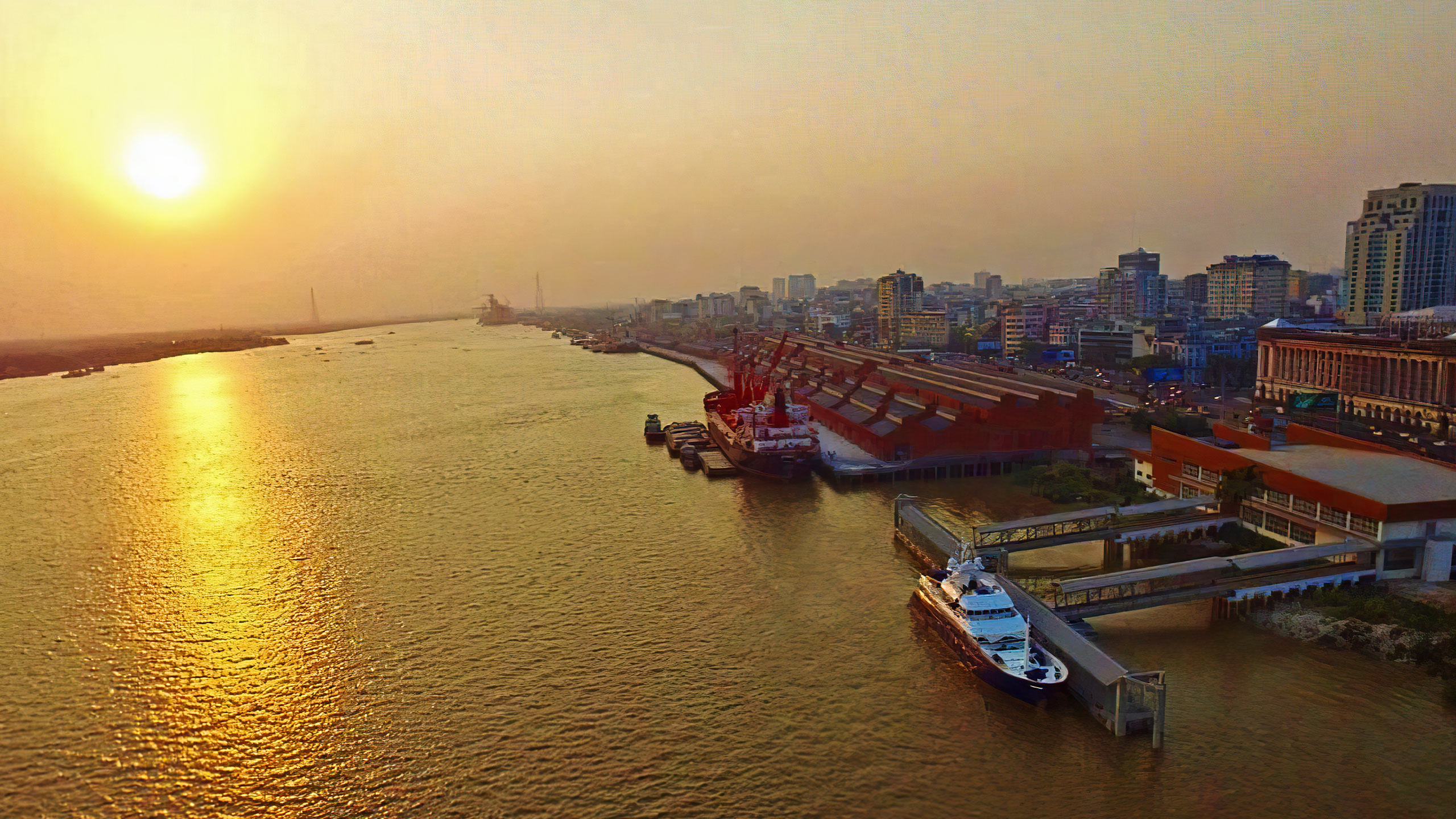 Myanmar Sunset on superyacht